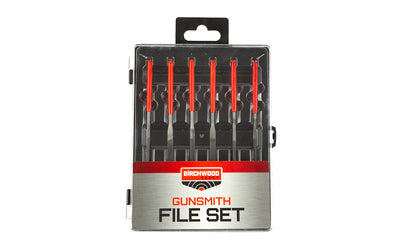 Birchwood Casey B/C GUNSMITHING FILE SET 6PC BLK/RD