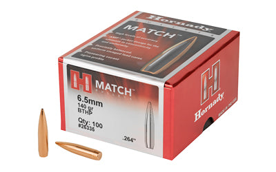 Hornady HRNDY MATCH 6.5MM .264 140GR 100CT