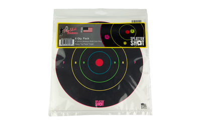 Pro-Shot Products PROSHOT 8" MULTI CLR BULLSEYE 6PK