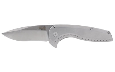 SOG Knives & Tools SOG AEGIS FLK 3.25" DROP PT SLV