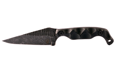Stroup Knives STROUP BRAVO5 3.5" ACD ETCH GRY SHTH