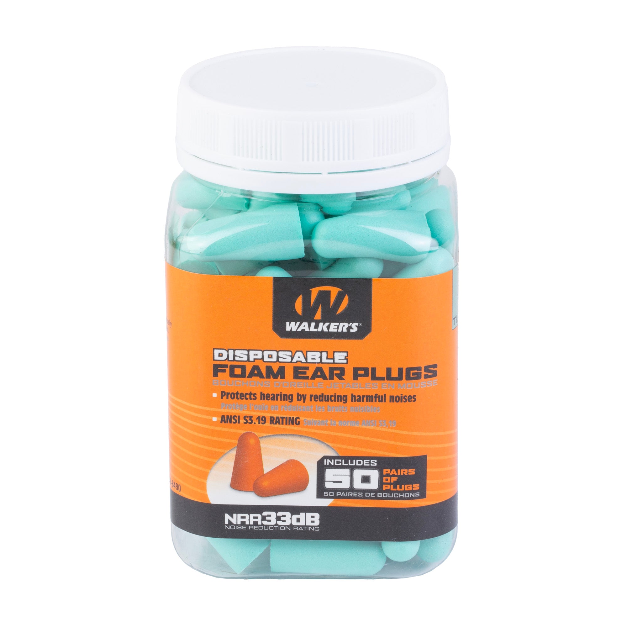 Walker's WALKER'S FOAM EAR PLUG 50 PAIR TEAL