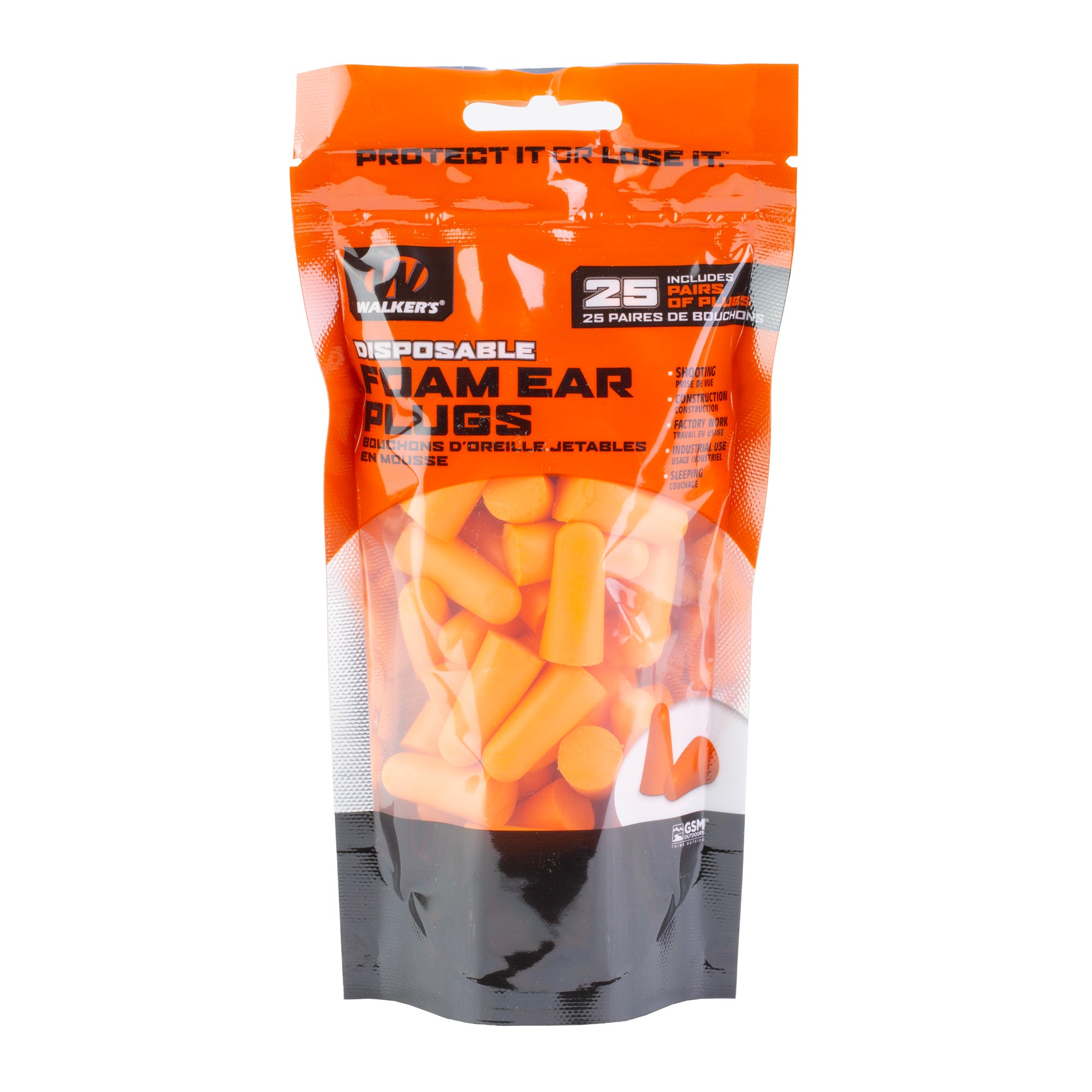 Walker's WALKER'S FOAM EAR PLUGS 25 PAIRS ORG